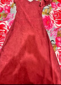 Elegant wine Party wear Gown