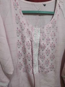 Pretty Pink Printed Kurta