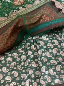 Beautiful Net And Brocade Lehanga With 2 Blouses