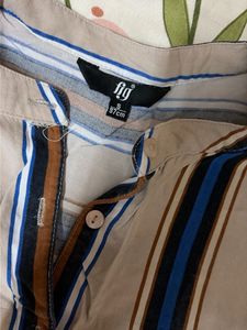 Striped Button-Up Tunic Top