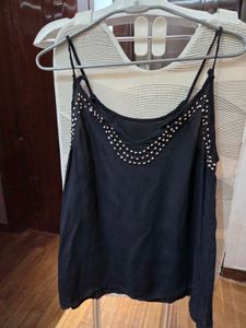 🇮🇳Freedom Sale🇮🇳Stylish Embellished Black Cami