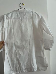 utsa westside Elegant White Cotton Broderie Kurta