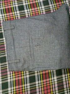 Stylish Men's Grey Textured Trousers