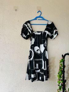 Abstract Print Mini Dress