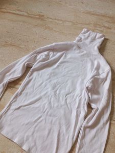 White Turtleneck Top