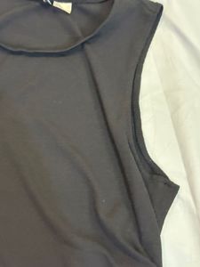 H&amp;m Black Pull Up Ribbed Dress