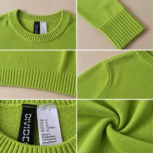 LIME GREEN CLASSIC CREW NECK SWEATER