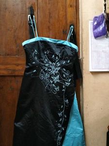 Black & Turquoise Butterfly Dress