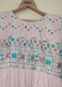 Beautiful Pink Embroidered Gown