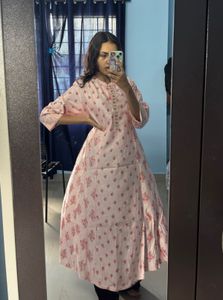 Pink Floral Kurta