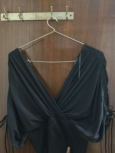 Elegant Black Wrap Top