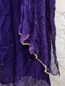 Embellished Royal Purple Kurta &amp; Dupatta Set