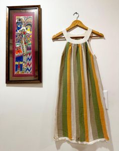 Striped Halter Neck Summer Dress