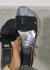 ZARA Black Slide Sandals