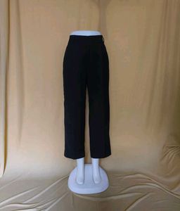 Unisex Black Straight Pants