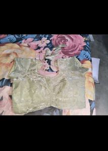 Embroidery saree with stitched blouse upto 42