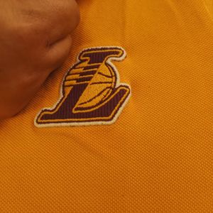 mango yellow NBA Los Angeles Graphic Tee