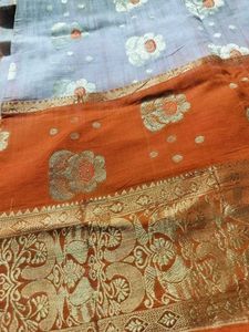 Tant Banarasi floral design saree
