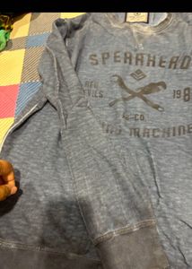 Flying Machine Grey Graphic Sweatshirt
