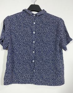Women Blue Polka Dots Top |