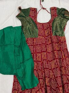 Designer Bandhani Print Dress