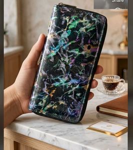 Stylish Marble Print Clutch Wallet