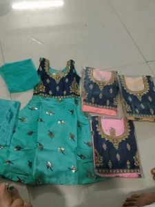 4 colour available Girls' Ethnic Dress with Dupatt