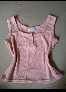 striped lacey cami/tank top