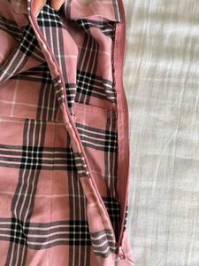 Pink Plaid Mini Dress