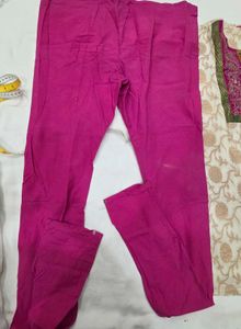 Beautiful Cream &amp; Pink Kurta Set