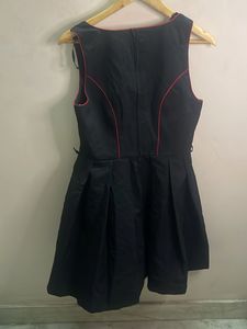 Black Embroidered Pinafore Dress