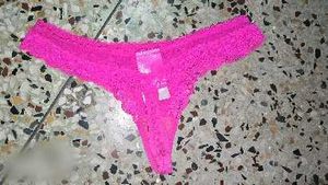 Pink Terrycloth Thong Panty