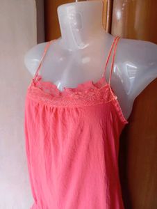 Pink Lace Trim Cami