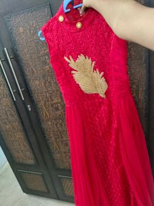 Stunning Red Floor-Length Gown
