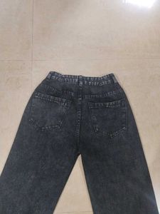 Gray Wide Leg Jeans