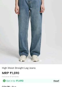 High Waisted Wide Leg Jeans can fit 28 also