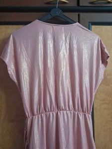 Elegant Blush Wrap Dress