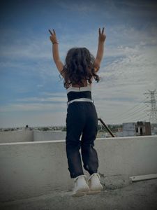 Cute Black &amp; White Jumpsuit for Girls