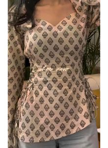 Double Sided Knot Trending Kurti