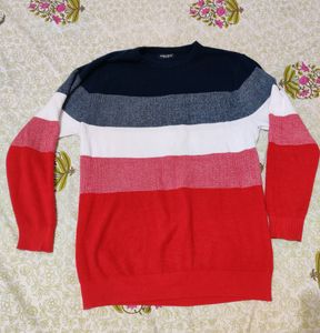 ZARA Mens Red Multicolour Sweater