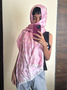 Pink Elephant pattern scarf from thailand local