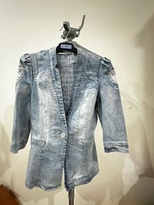 Stylish Denim Blazer Jacket