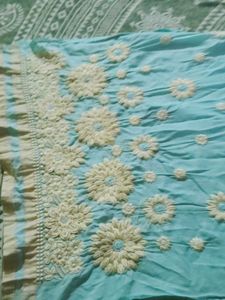 Light Blue Embroidered Kurta