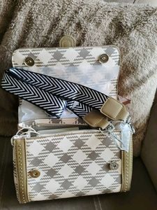 Stylish Handbag with Scarf Accent
