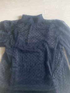 Chic Sheer Dot Blouse