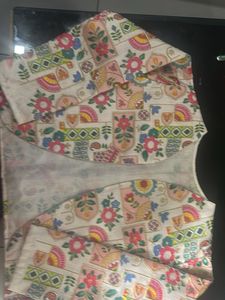 Vibrant Floral Print Ethnic Jacket