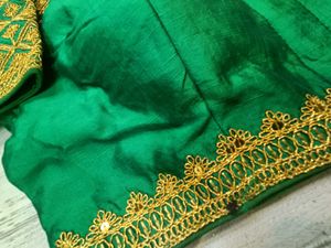Green Embroidered Heavy Work Blouse