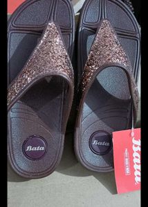 Bata Women Flip Flops With Sequin Brand New