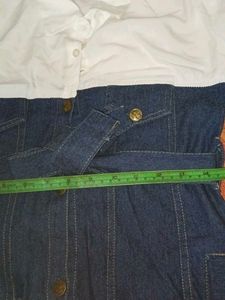 Women's White &amp; Blue Denim Shirt Dress | Belted |
