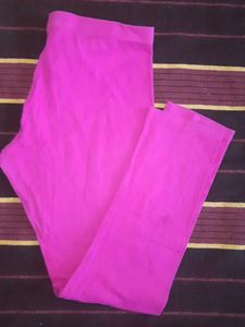 Pink Lace Topwith Magenta bottom wear.